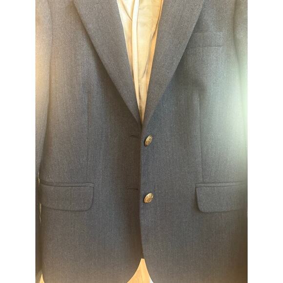 J.Crew Wool Blazer Charcoal Gray Gold Buttons excellent condition Size S - Picture 4 of 11